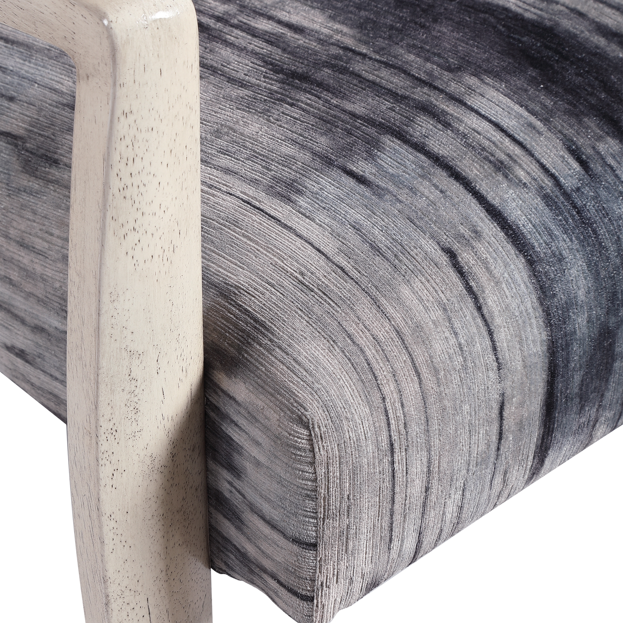 Watercolor Gray Chenille Accent Chair - Image 6