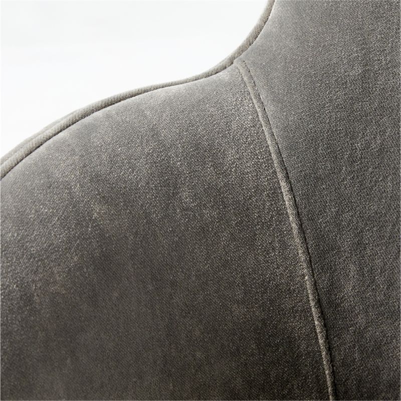 Giulia Grey Velvet Dining Armchair - Image 3