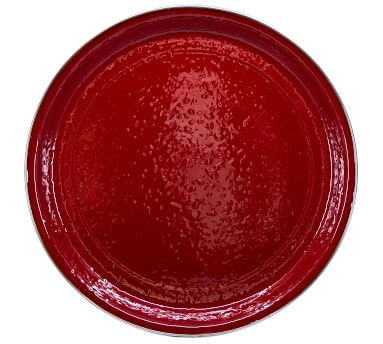 Solid Enamel Serving Tray, Large - Red - Image 1
