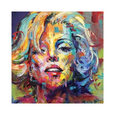 Marilyn by Jos Coufreur - Wrapped Canvas Painting Print - Image 0