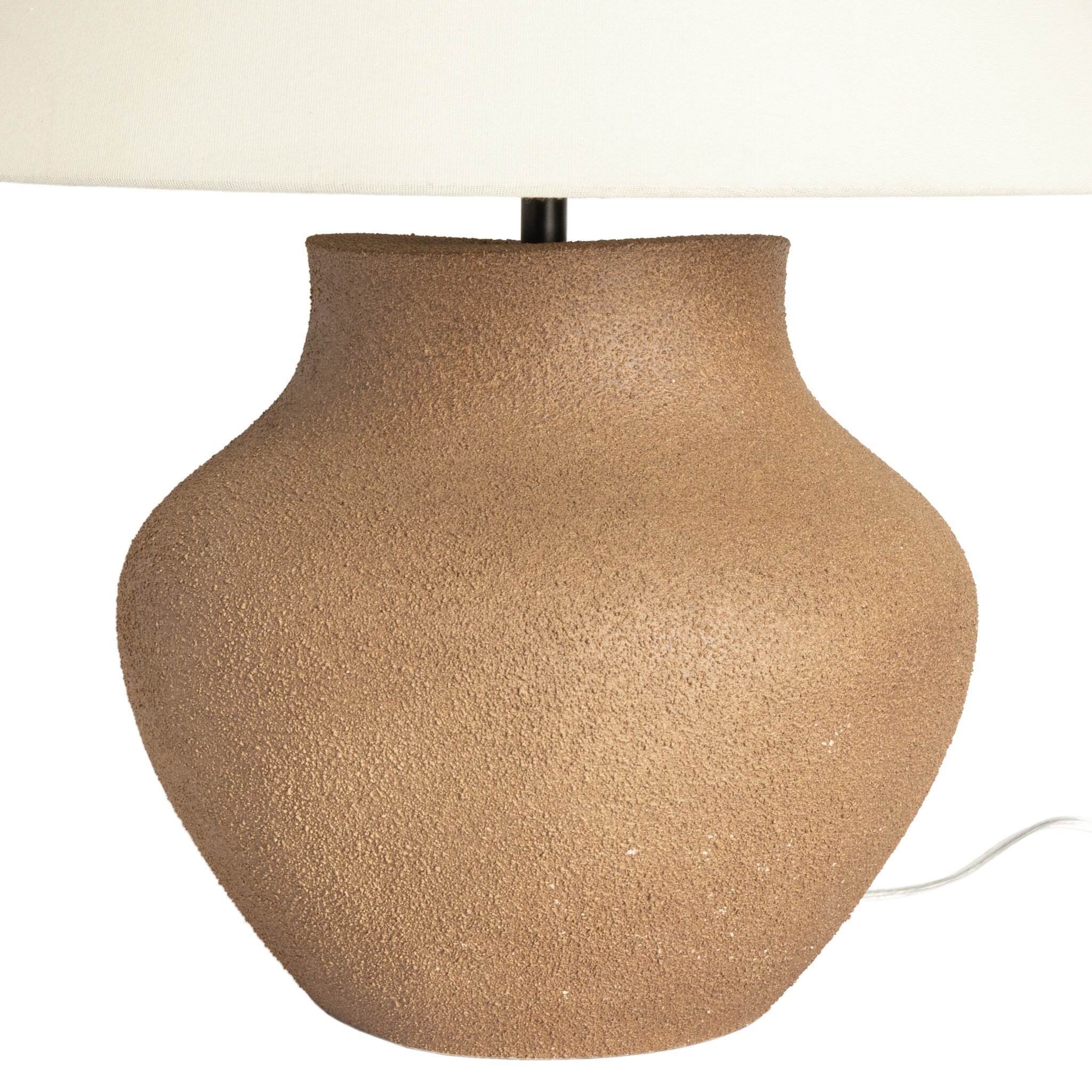 Parma Ceramic Table Lamp - Textured Dark Sand Porcelain - Image 8