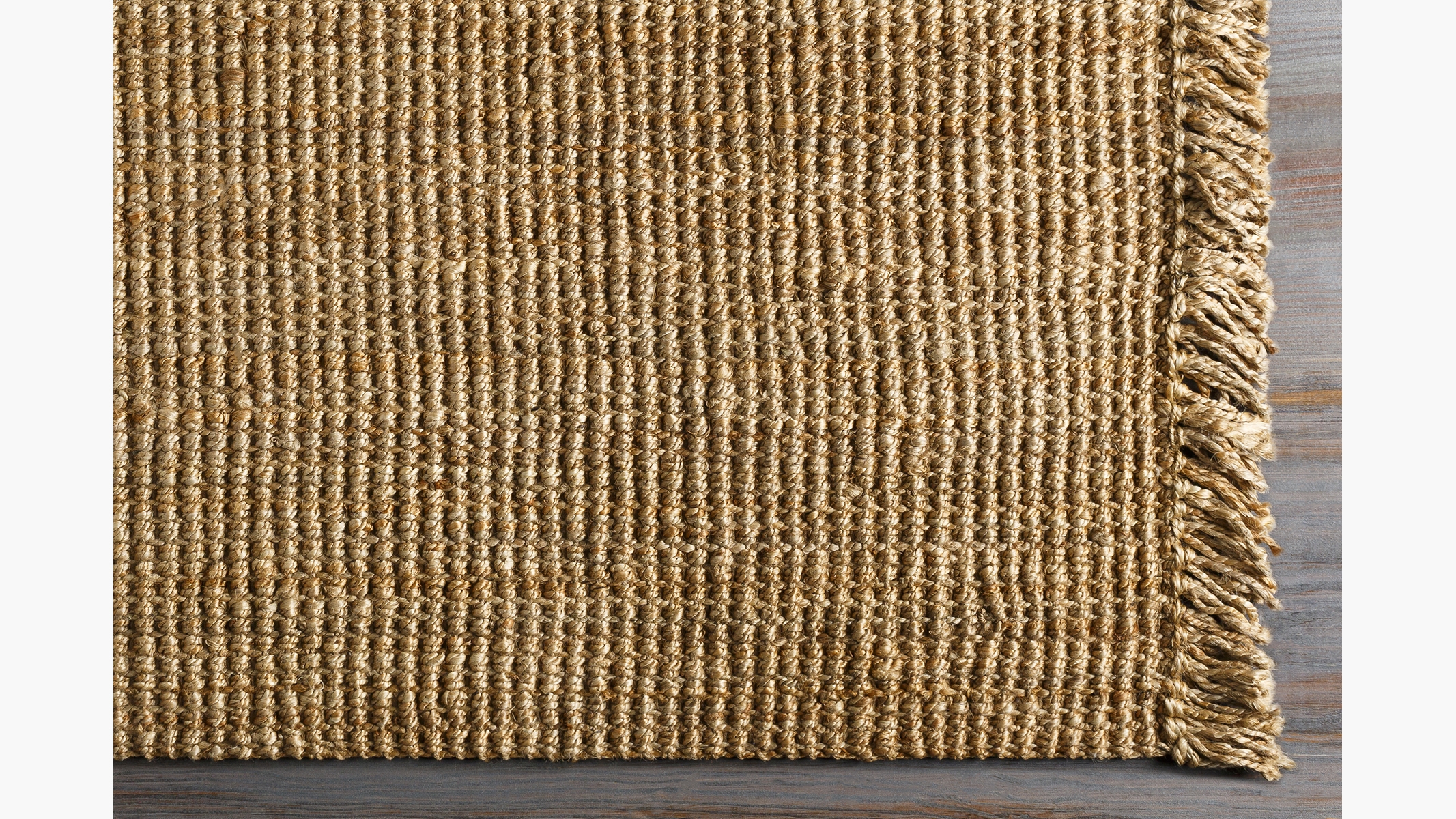 Fringe Jute Rug, Tan Fringe Jute, 4' x 6' - Image 3