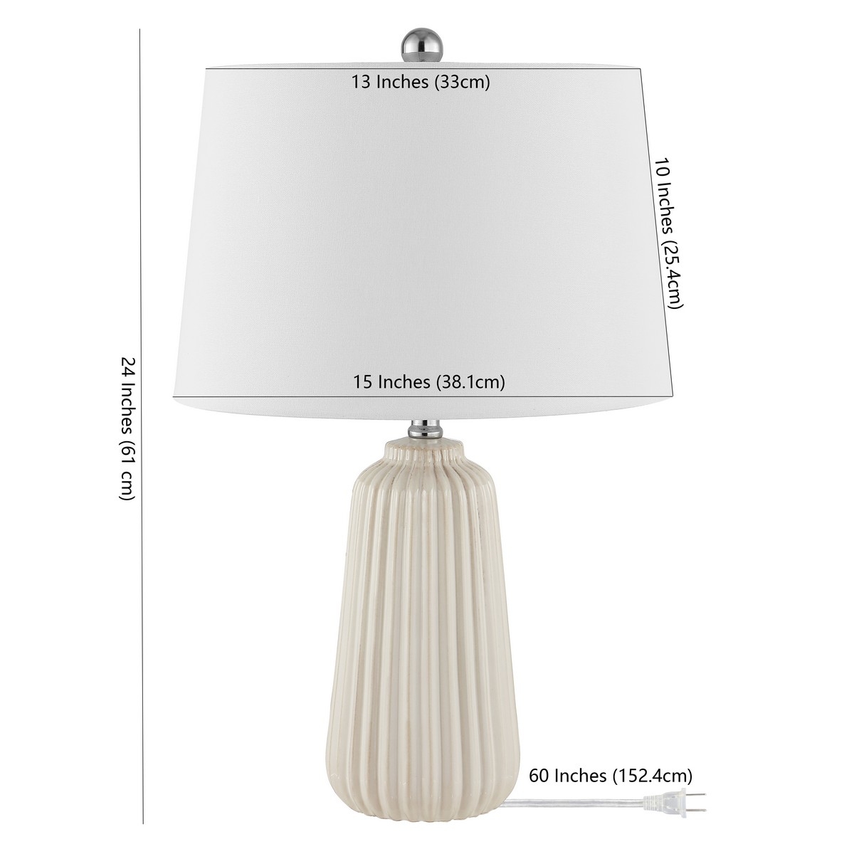 Sawyer 24" Table Lamp - Ivory - Image 4
