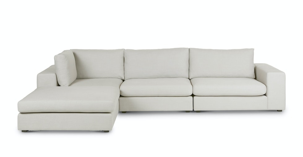 Beta 132" Left Modular Sectional - Welsh Gray - Image 0