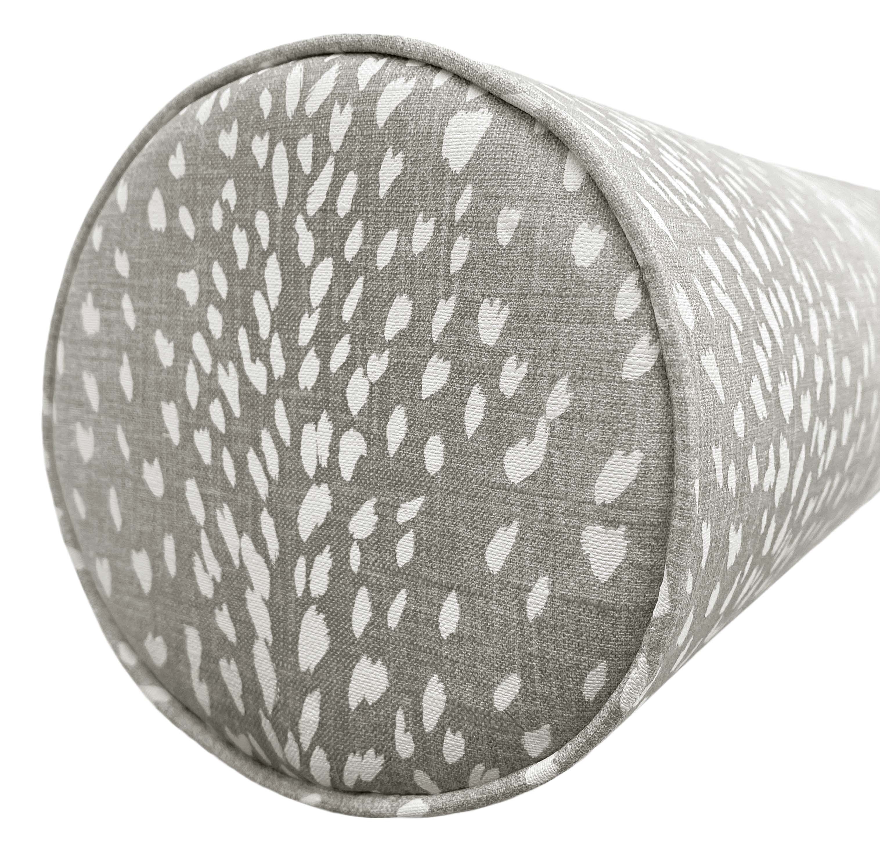 THE BOLSTER :: ANTELOPE LINEN PRINT // GREY - TWIN XL // 9" X 30" - Image 1
