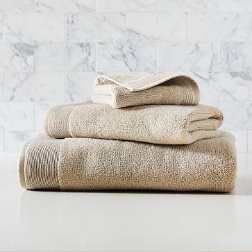 Organic Luxury Fibrosoft Towel Set, Sand, Set of 3 - Image 0