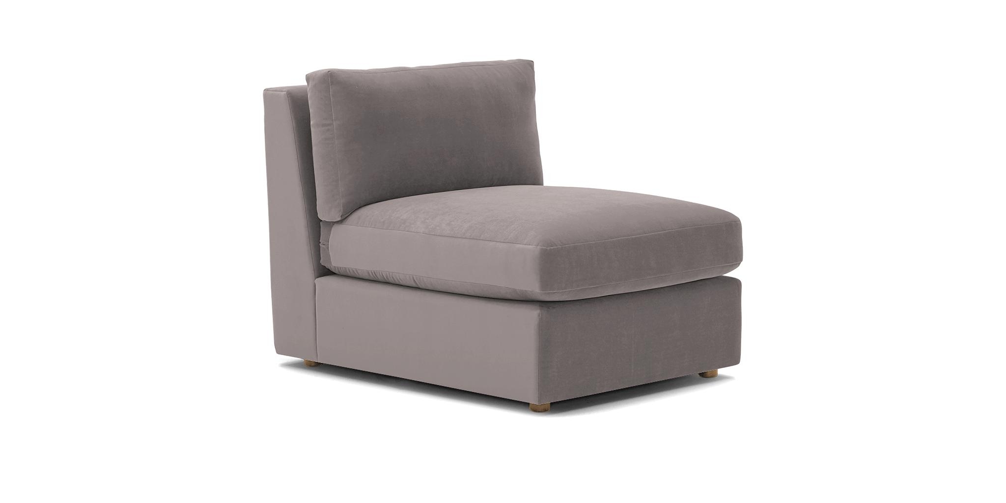Purple Daya Mid Century Modern Armless Chair - Sunbrella Premier Wisteria - Image 1