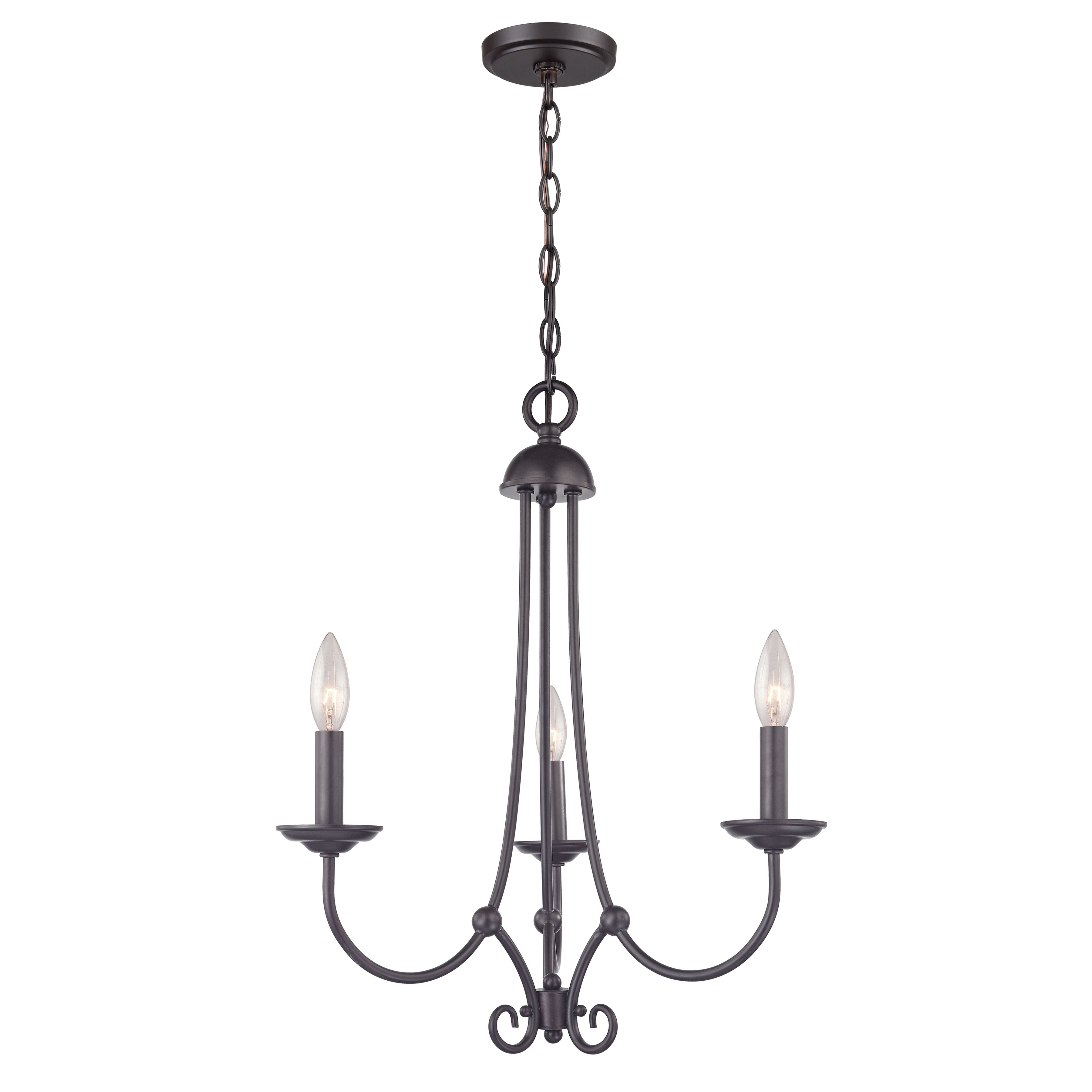 Williamsport 20'' Wide 3-Light Chandelier - Oil Rubbed Bronze - Image 0