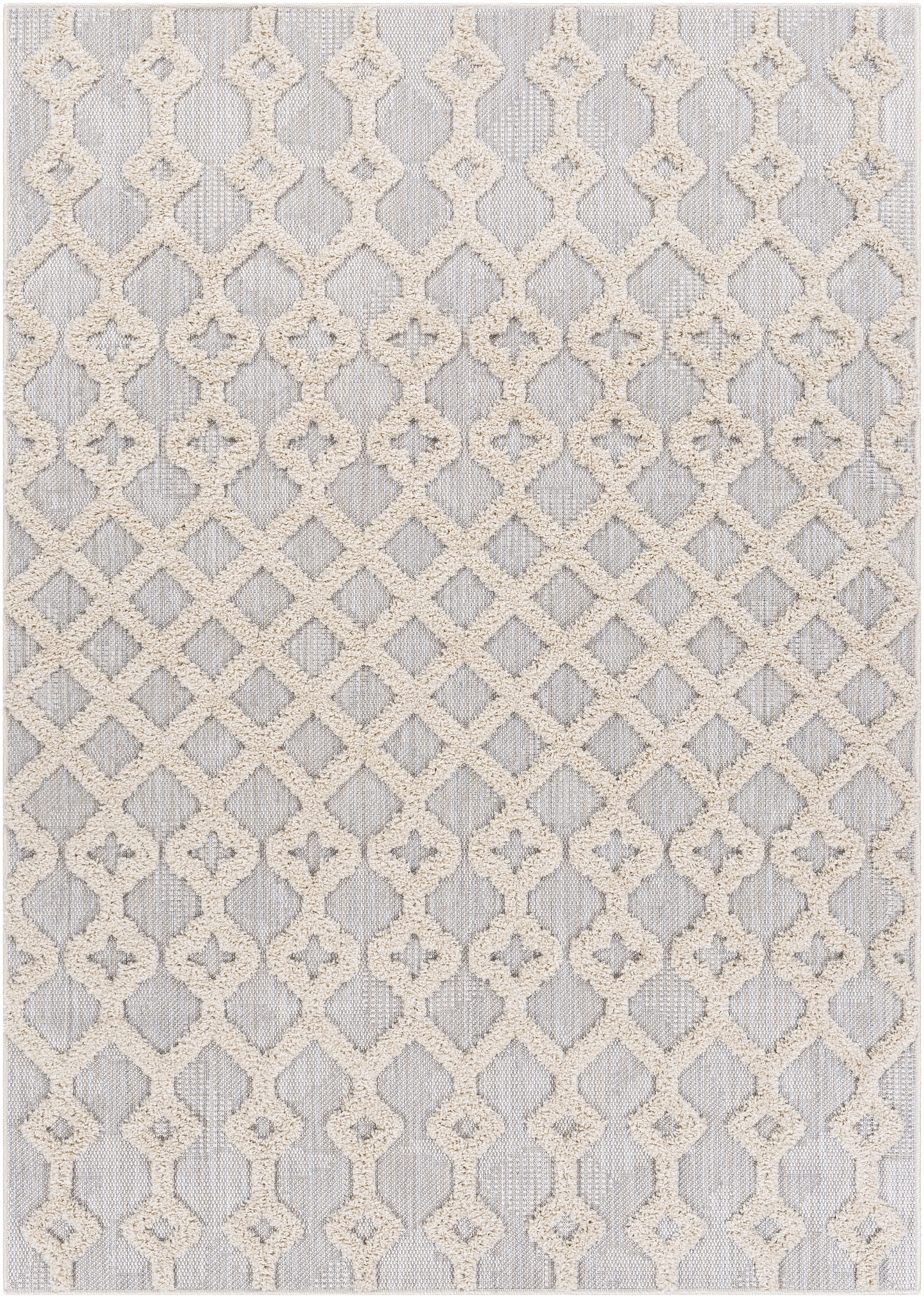 Toledo White Outdoor 5'3" x 7' Machine Woven Rug - Image 0
