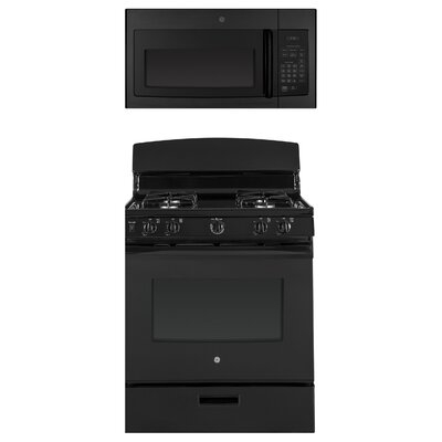 2 Piece Kitchen Package with 30" Freestanding Gas Range & 30" Over-the-Range Microwave - Image 0