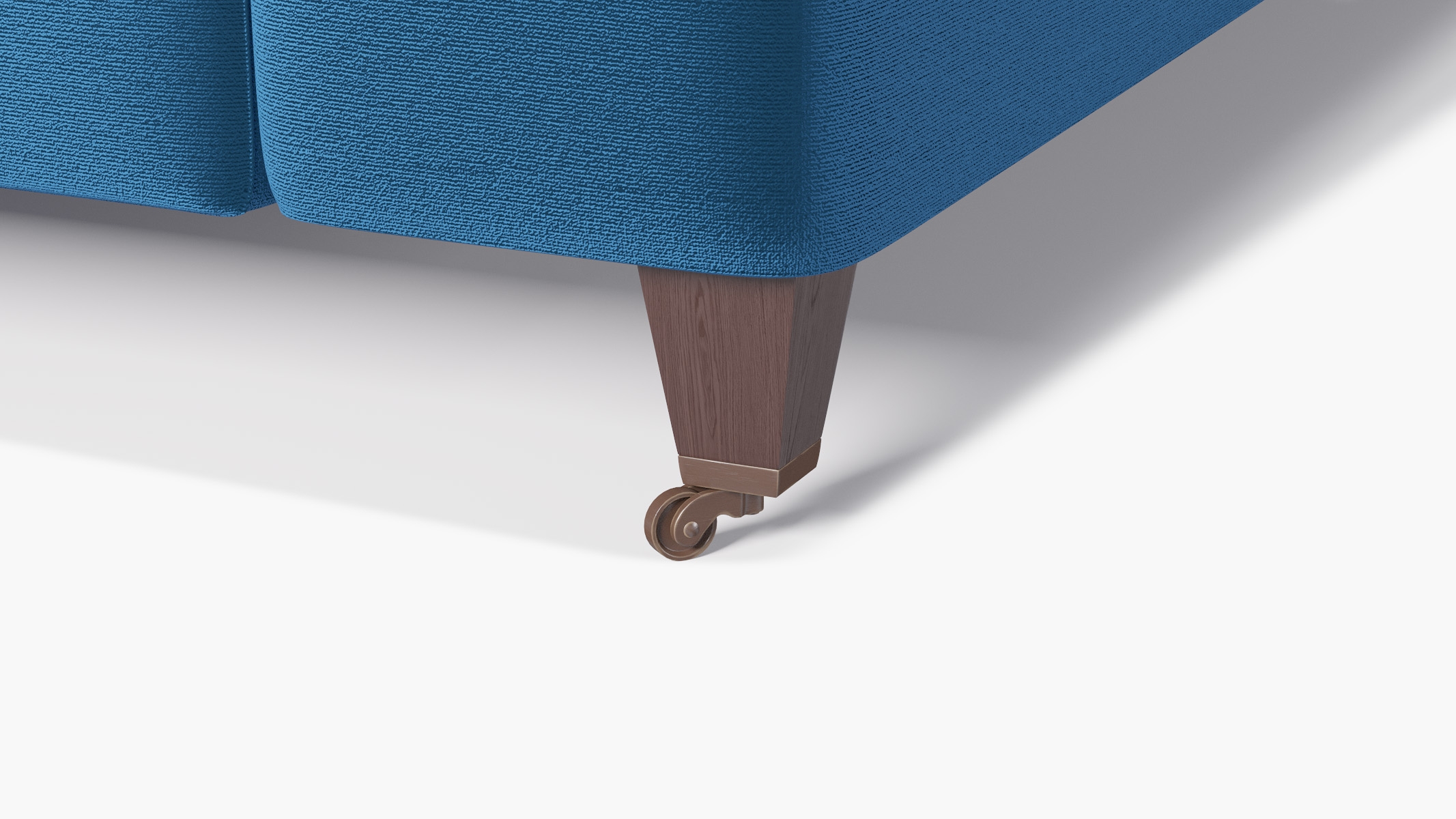 Classic Sofa, Royal Performance Velvet, Espresso with Antique Brass Caster - Image 1