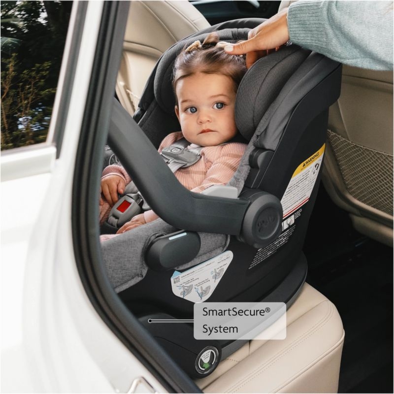 UPPAbaby Vista V3 Greyson Charcoal Melange Foldable Convertible Baby Stroller + Mesa V2 Infant Car Seat Travel System - Image 2