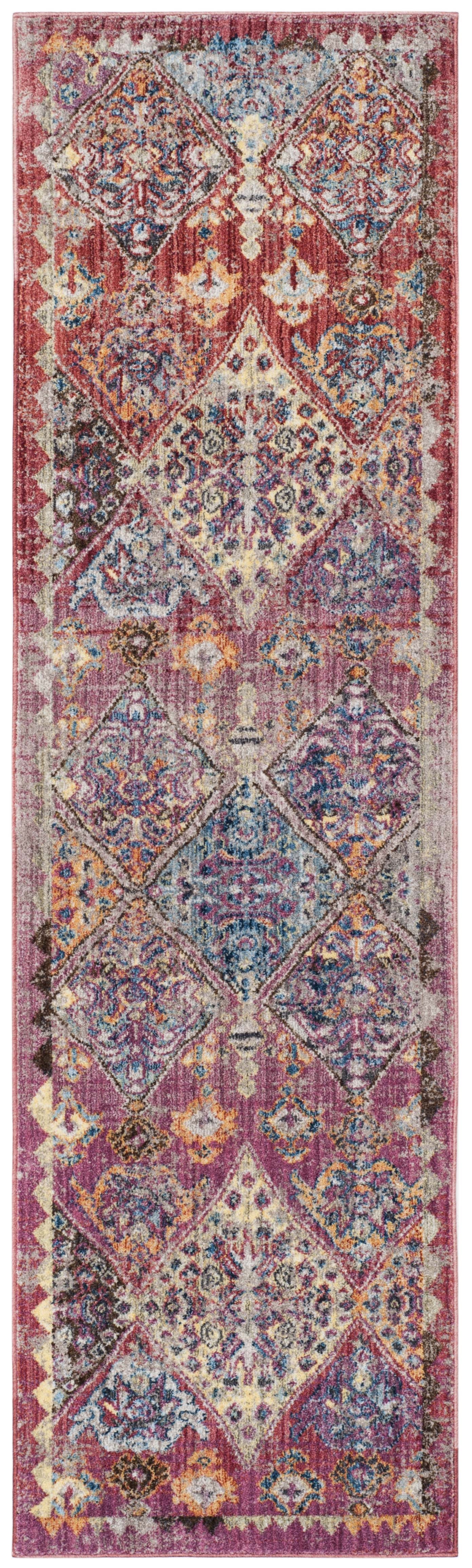 Arlo Home Woven Area Rug, BTL352R, Rose/Multi,  2' 3" X 8' - Image 0