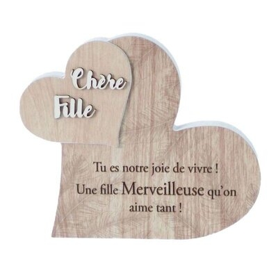 Chere Fille Heart Shaped Block Sign - Image 0