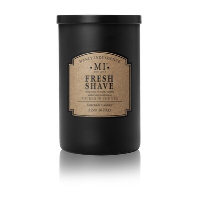Manly Indulgence Scented Jar Candle, Classic Collection, Shave, 22Oz, Single - Image 0