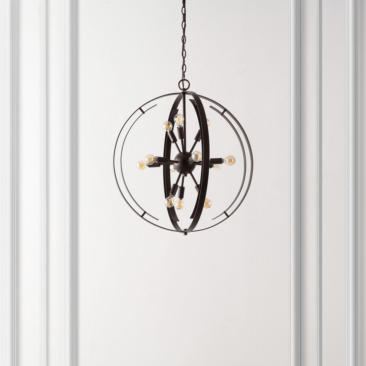 Syosset 12Lt Pendant - Oil Rub Bronze - Safavieh - Image 1