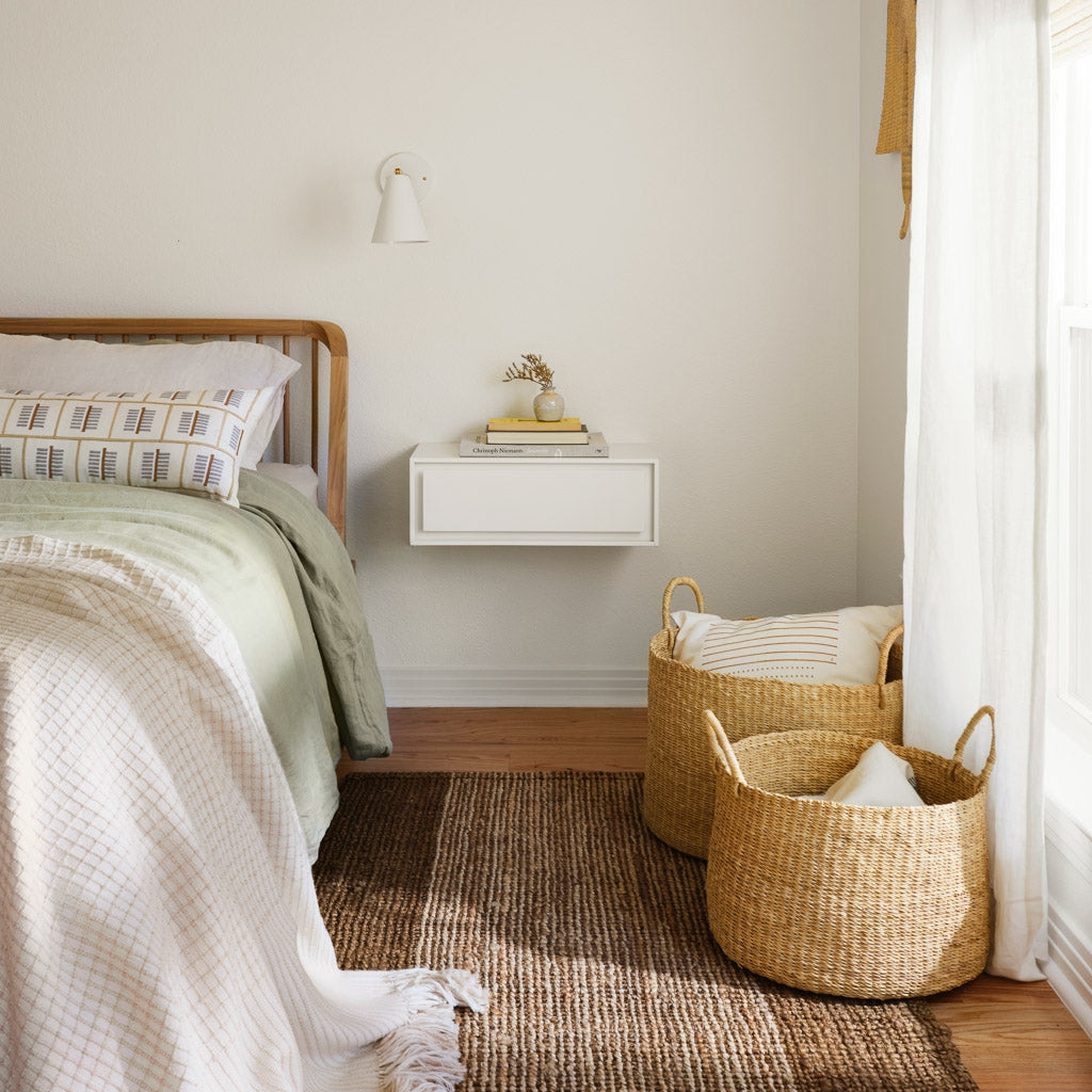 The Citizenry Bolga Floor Baskets Set of 2 | Medium/Large | Tan - Image 3