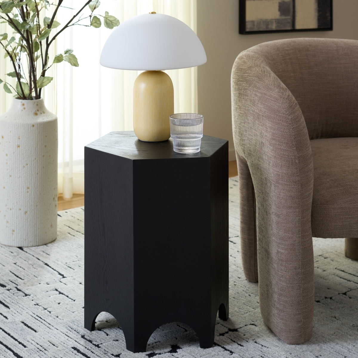 Barahan End Table - Black - Safavieh - Image 1