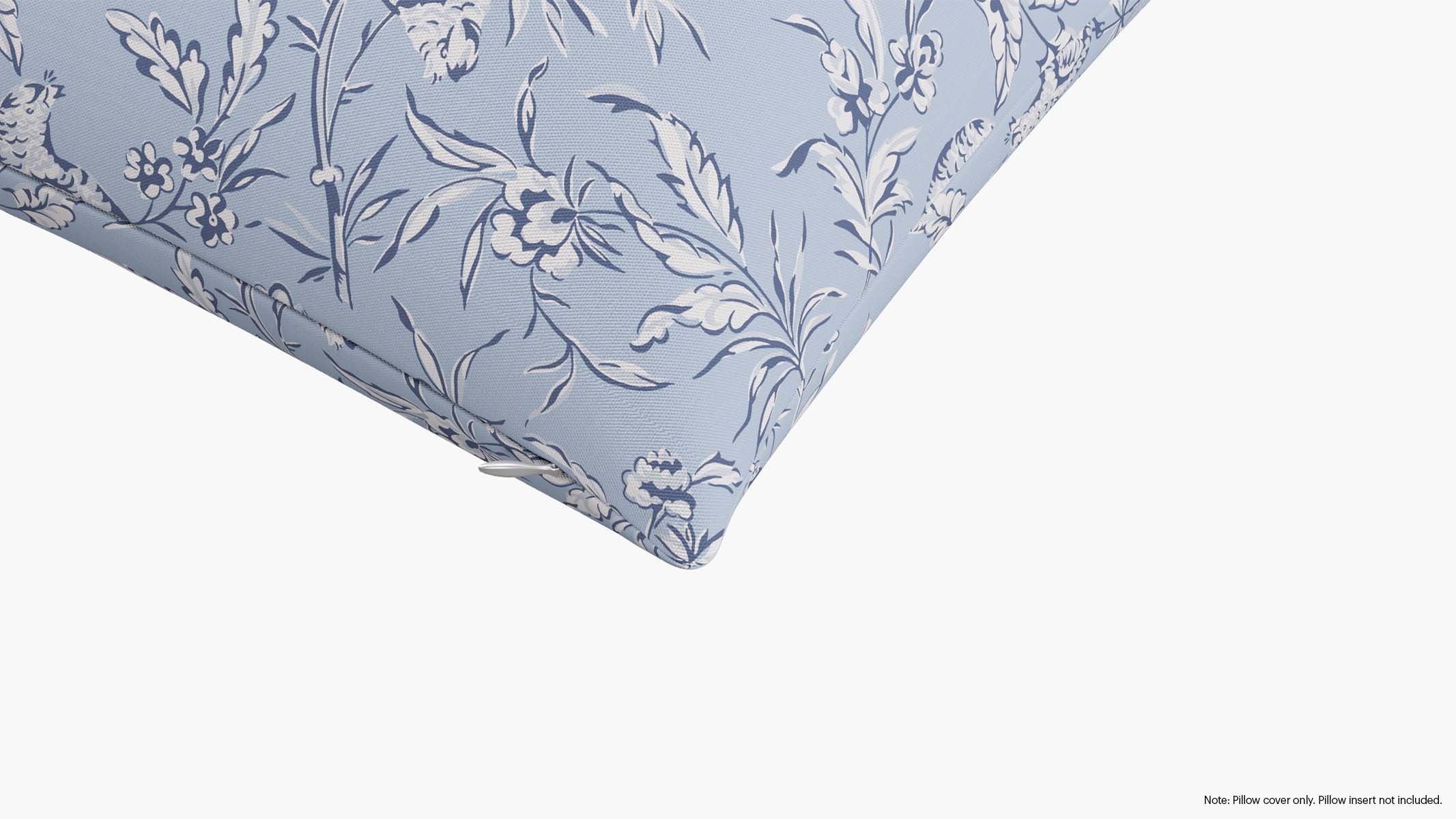 Throw Pillow Cover 20", Blue Aviary, 20" x 20" - Image 1