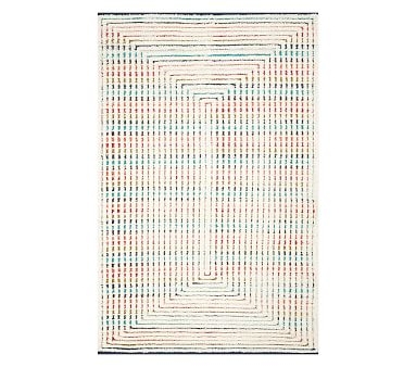 Concentric Rainbow Rug, 8x10', Pink Multi - Image 5