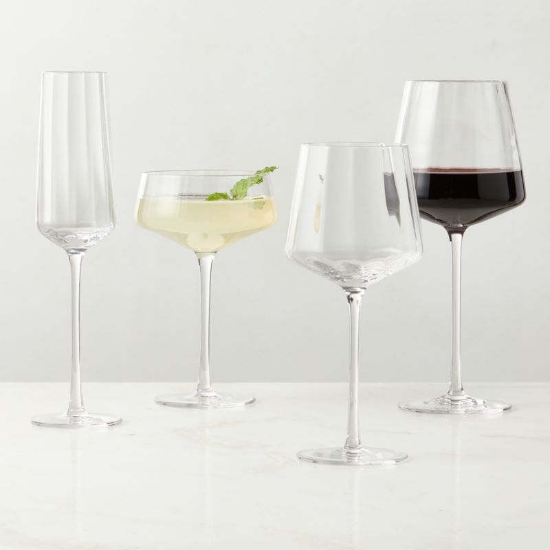 Muse Optic Fluted Coupe Glasses Set of 4 - Image 2