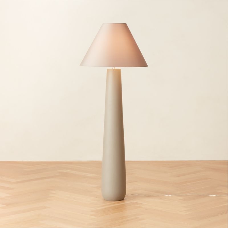Polar Grey Cement Floor Lamp - Image 1