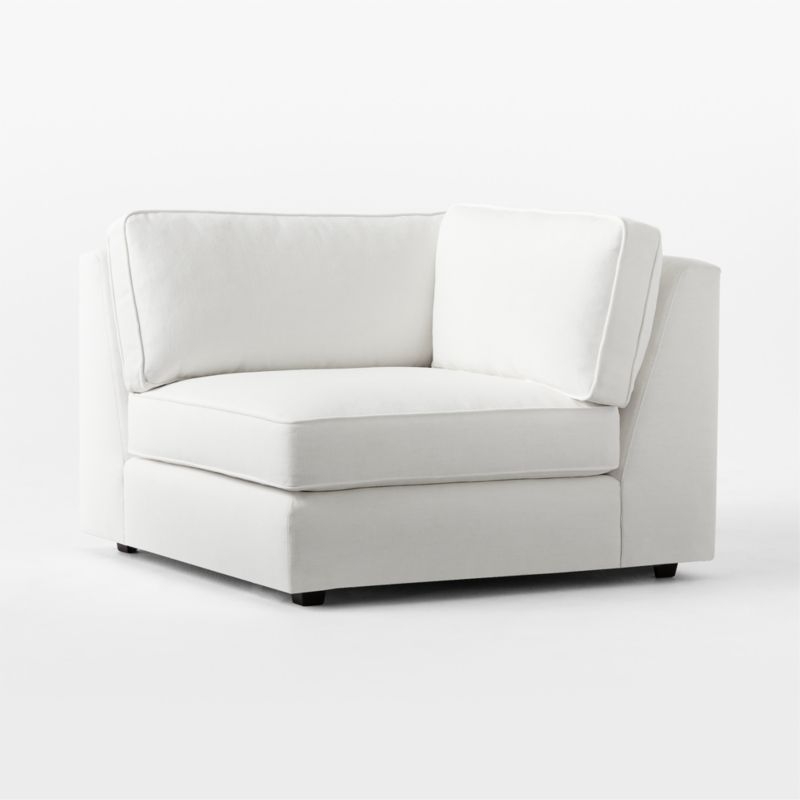 Malea White Performance Fabric Corner Chair - Image 2