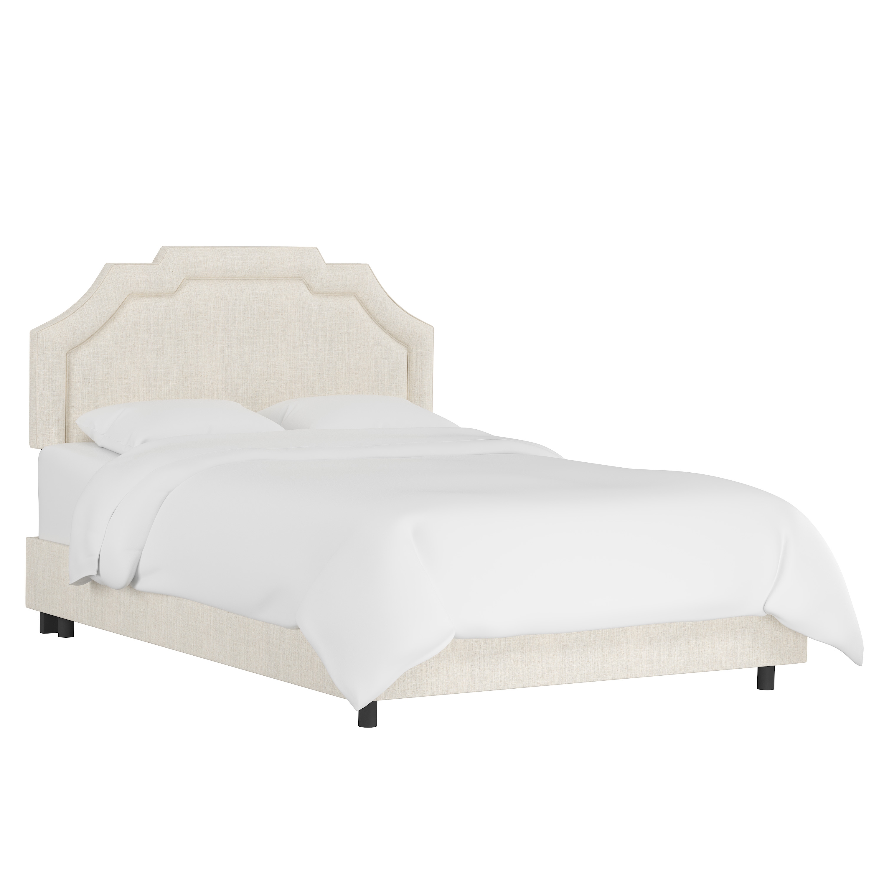 Queen Leona Bed in Linen Talc - Image 0