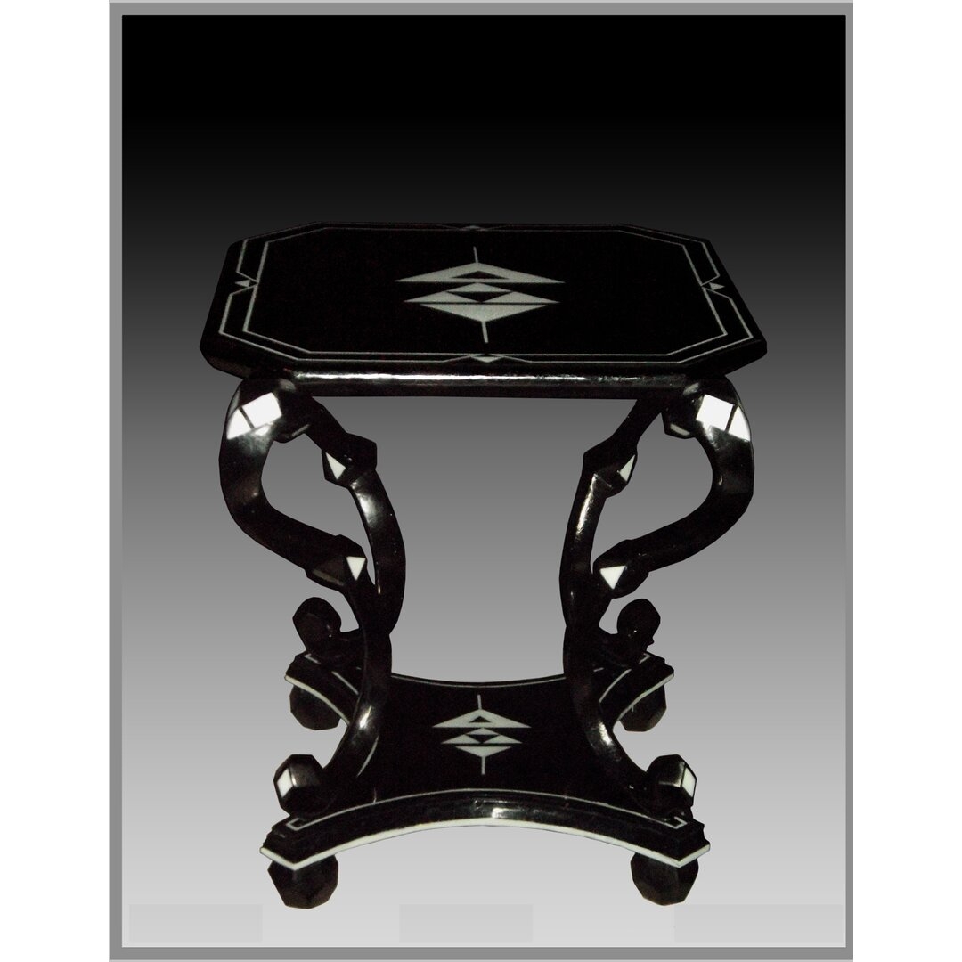 Infinity Furniture Import Immanuel Marble Outlined Mother Of Pearl End Table - Image 0