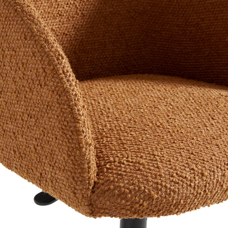 Finch Maple Brown Boucle Kids Desk Chair with Black Base - Image 6