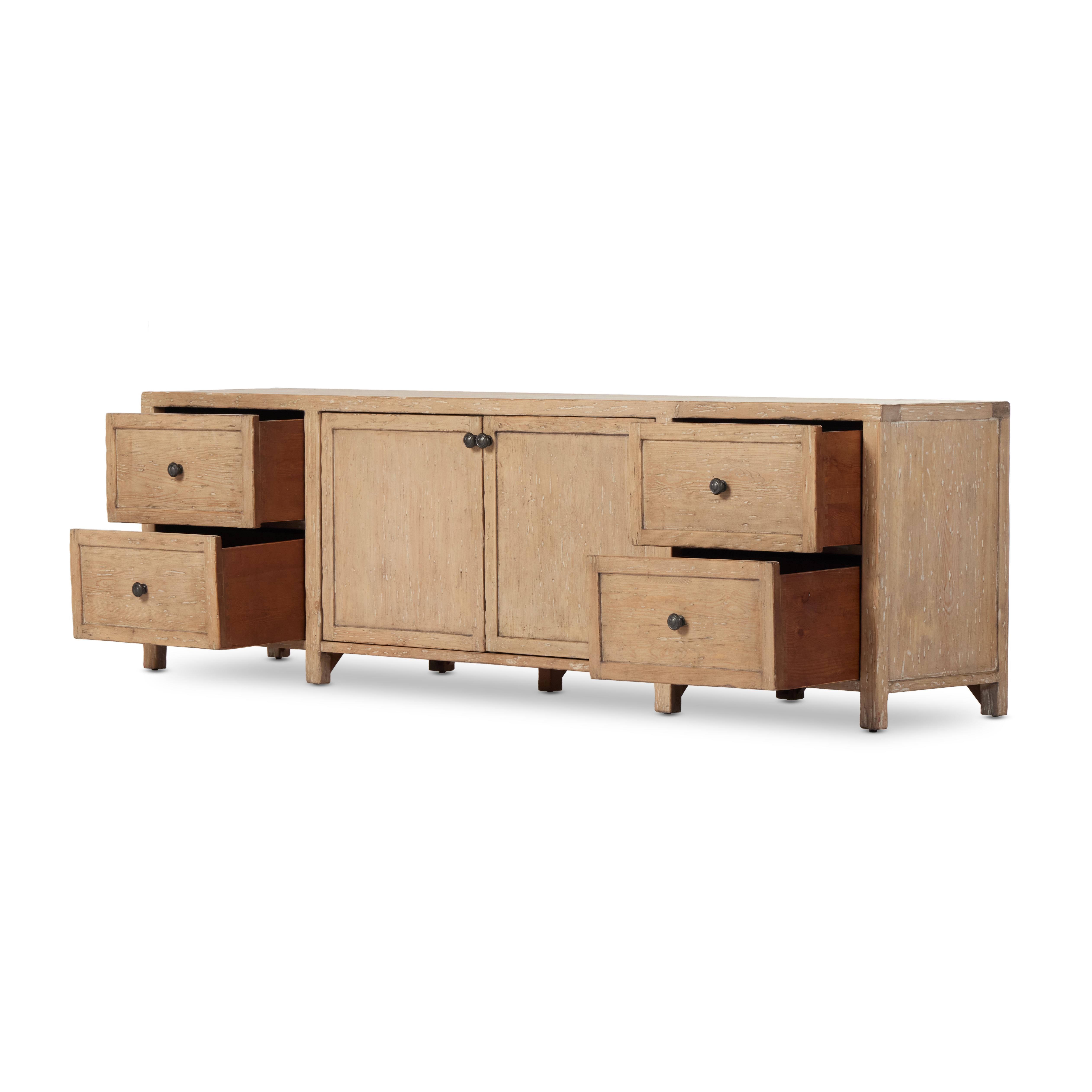 Gaines Media Console-Aged Light Pine - Image 5