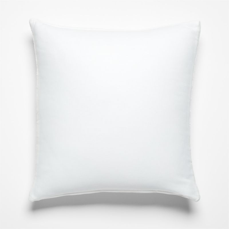 18" Channeled White Velvet Pillow With Down-Alternative Insert - Image 5