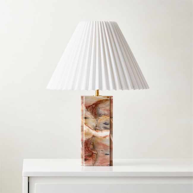 Bianca Red Marble Table Lamp - Image 0
