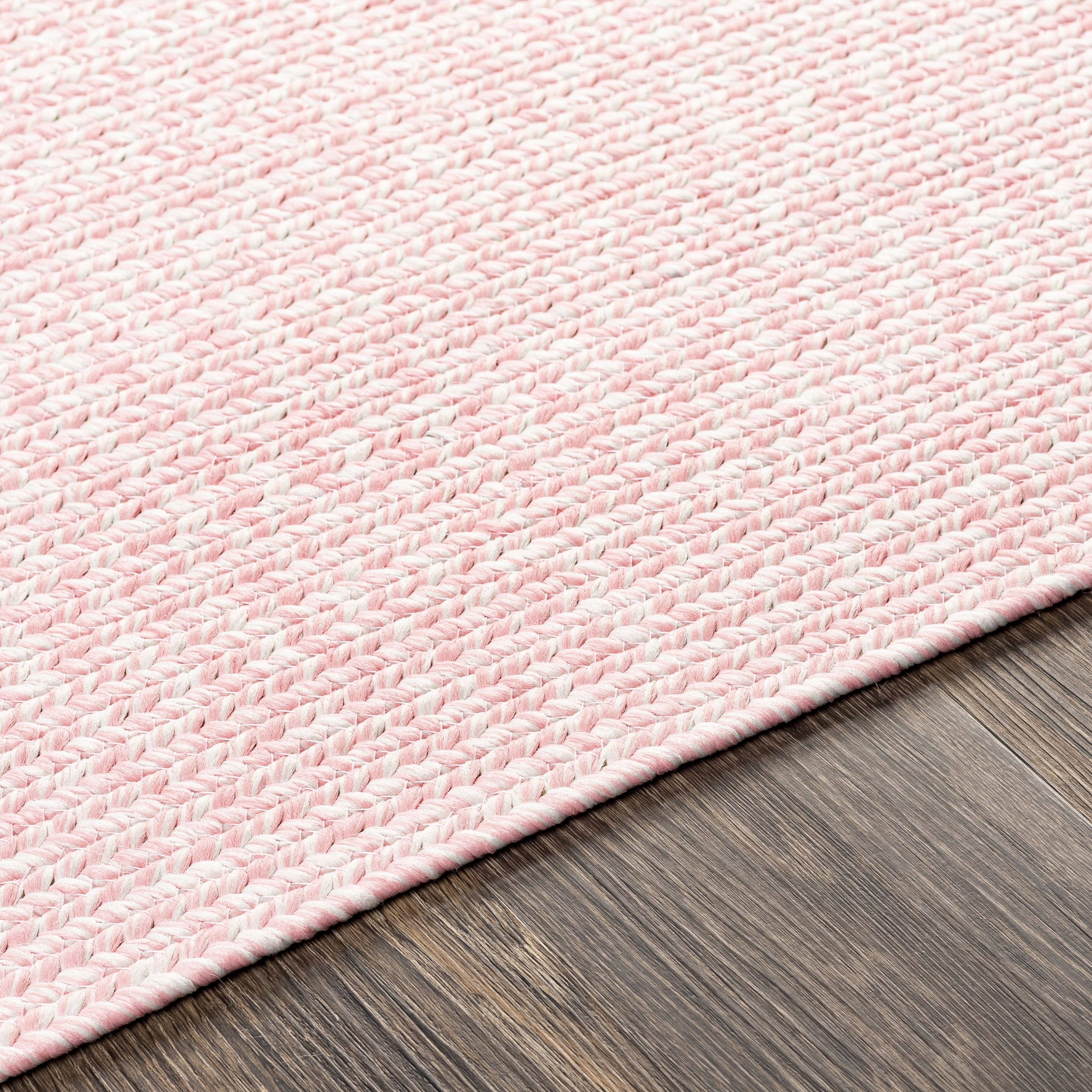 Chesapeake Bay Pink Outdoor 6' x 9' Machine Woven Rug - Image 3