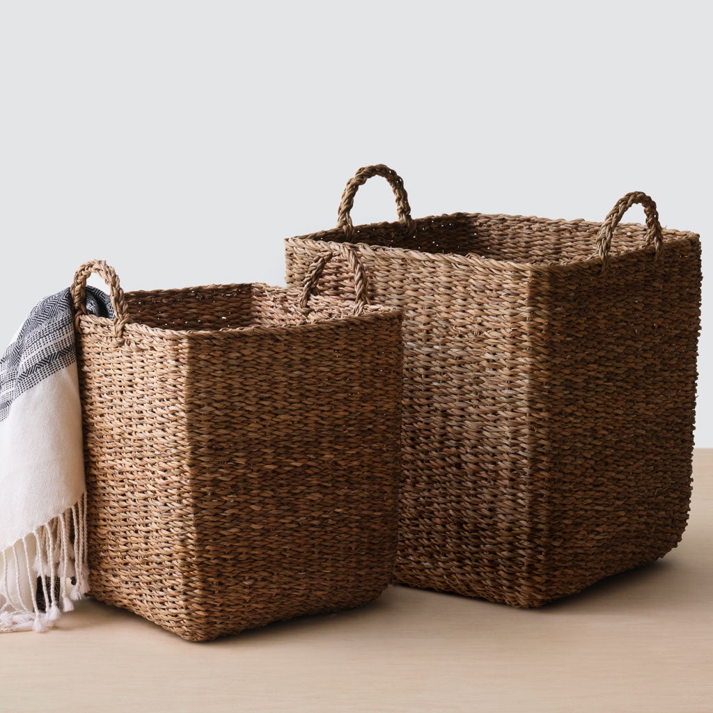 The Citizenry Padma Square Storage Baskets | Medium | Tan - Image 6