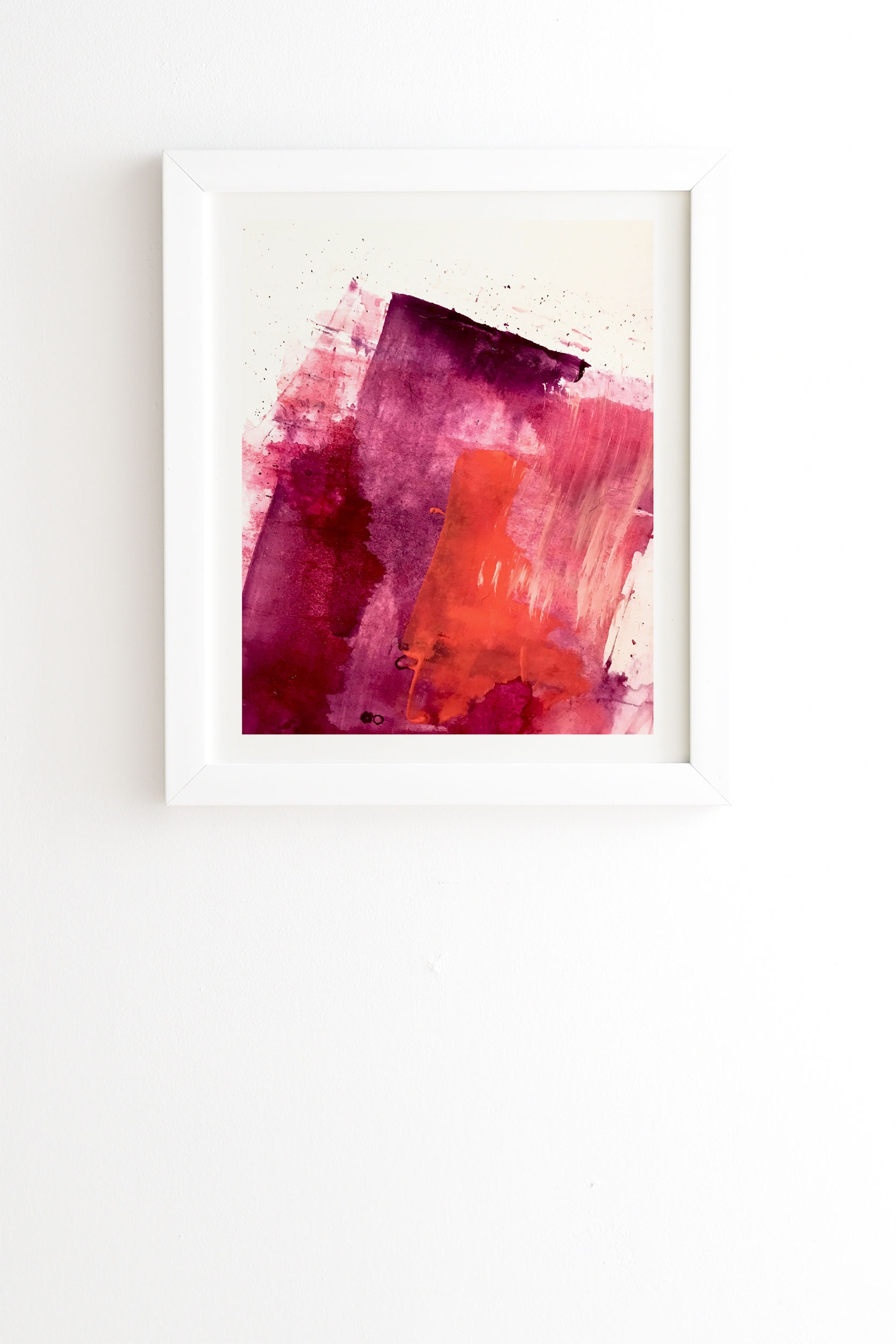 Blushing 2 by Alyssa Hamilton Art - Framed Wall Art Basic White 19" x 22.4" - Image 0