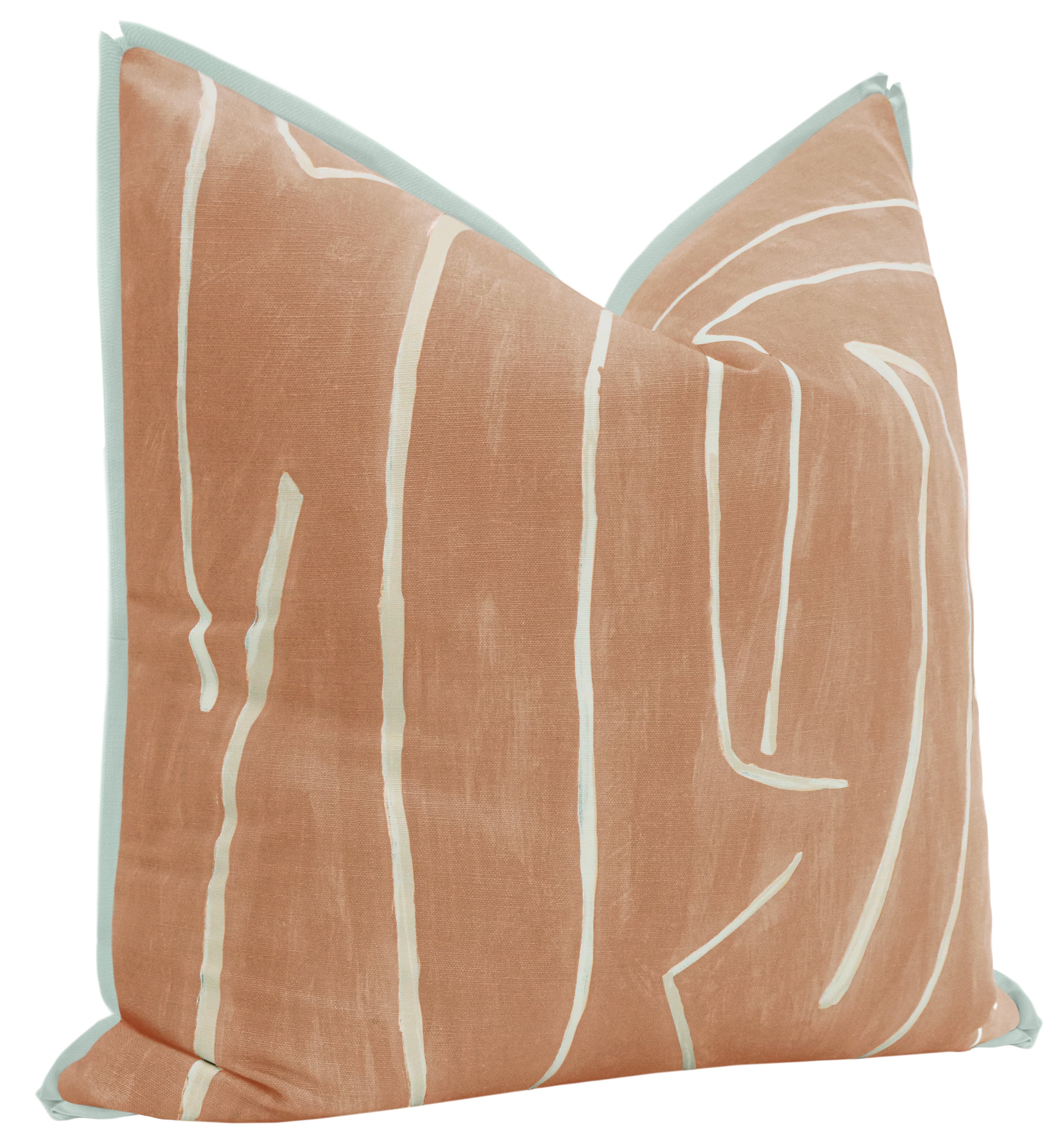 GRAFFITO // SALMON + CREAM | KELLY WEARSTLER - 20" X 20" / BUTTERFLY FLANGE / Mineral - Image 1