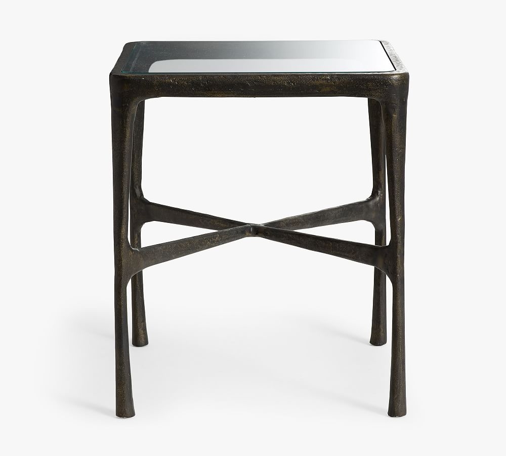 Bodhi 20" Square Metal End Table, Bronze - Image 0