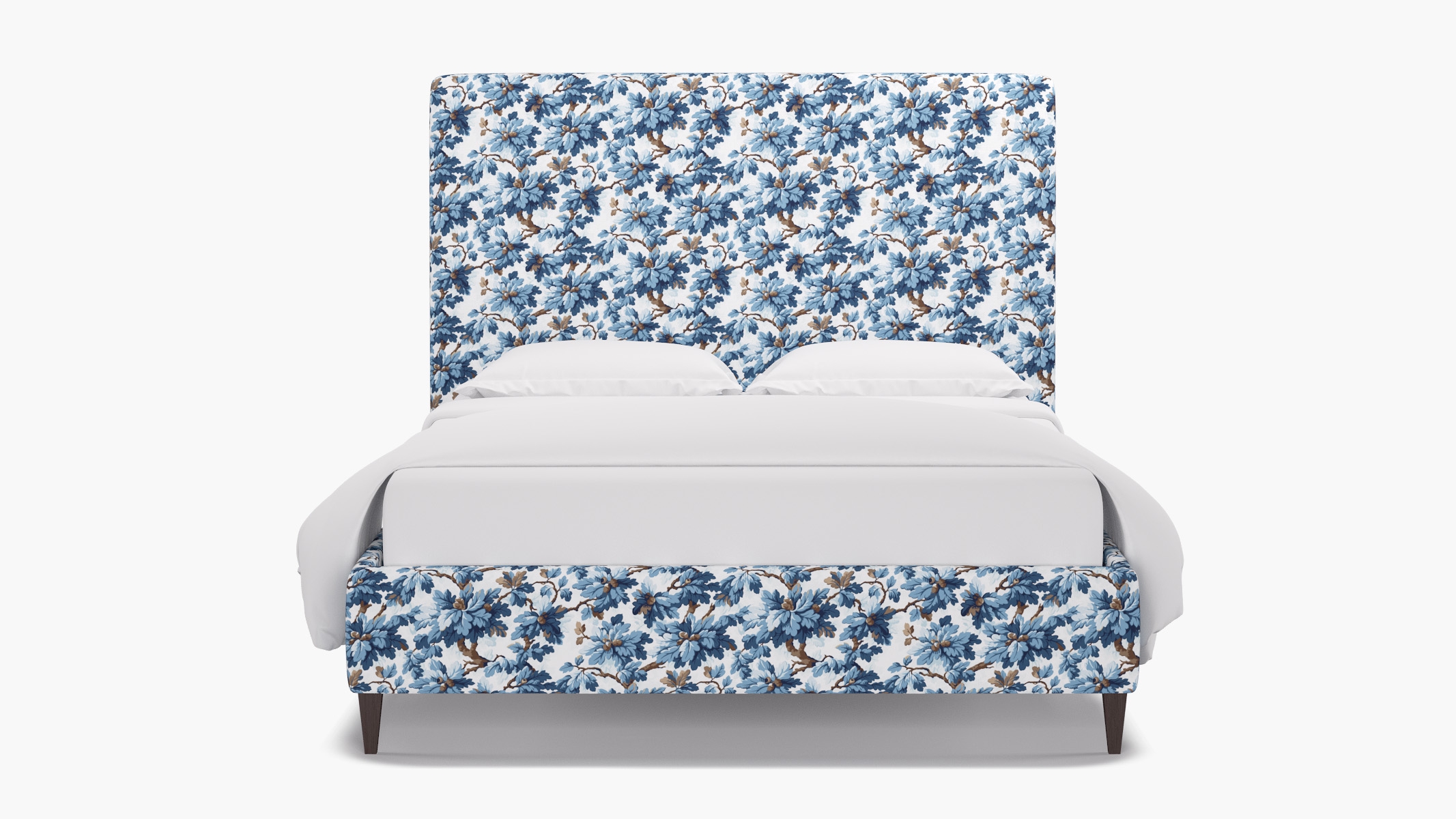 Classic Bed, Delft Woodland, Espresso Square Tapered Leg, King - Image 0