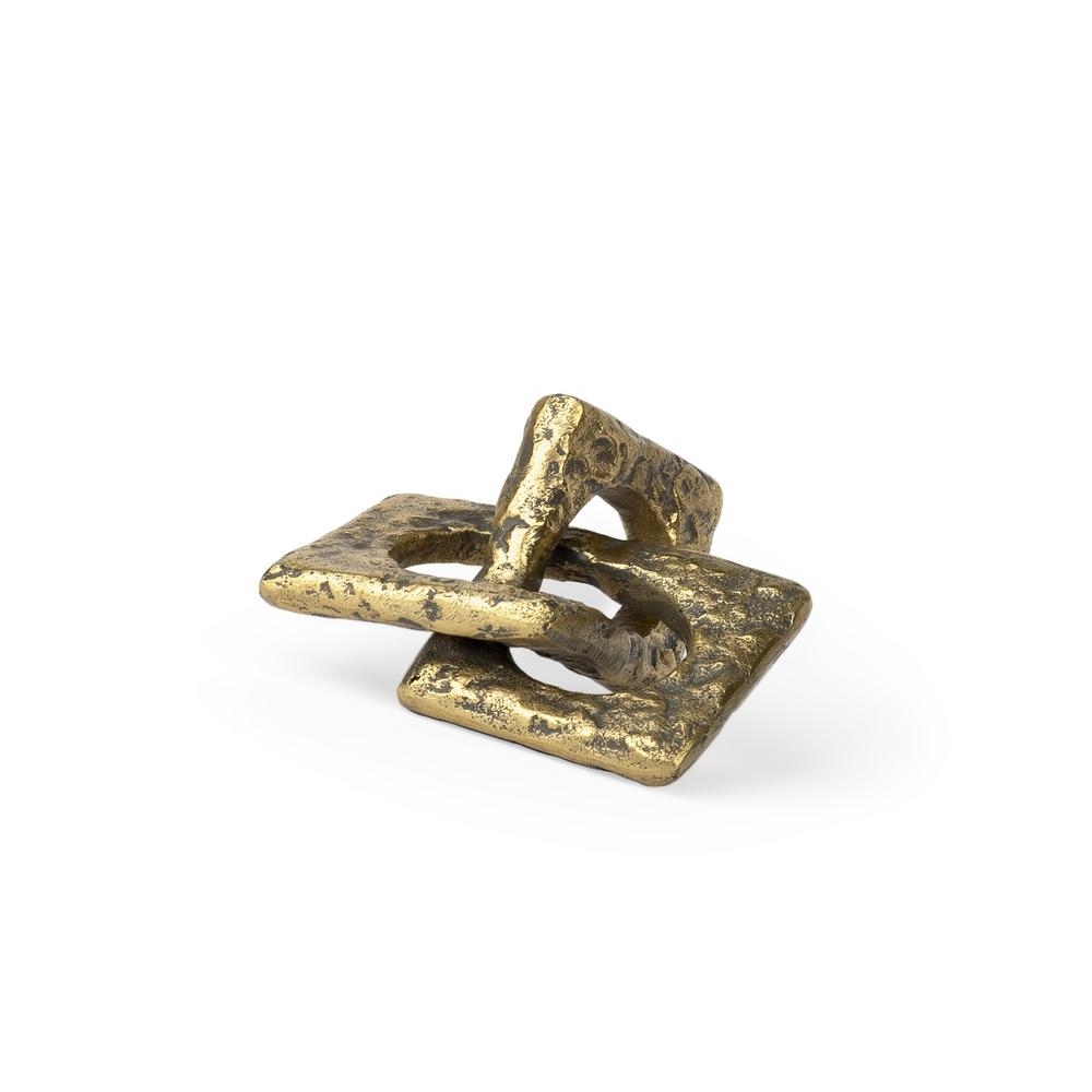 Mercana Delaunay II (Small) Decorative Object, Rustic Gold - Image 0