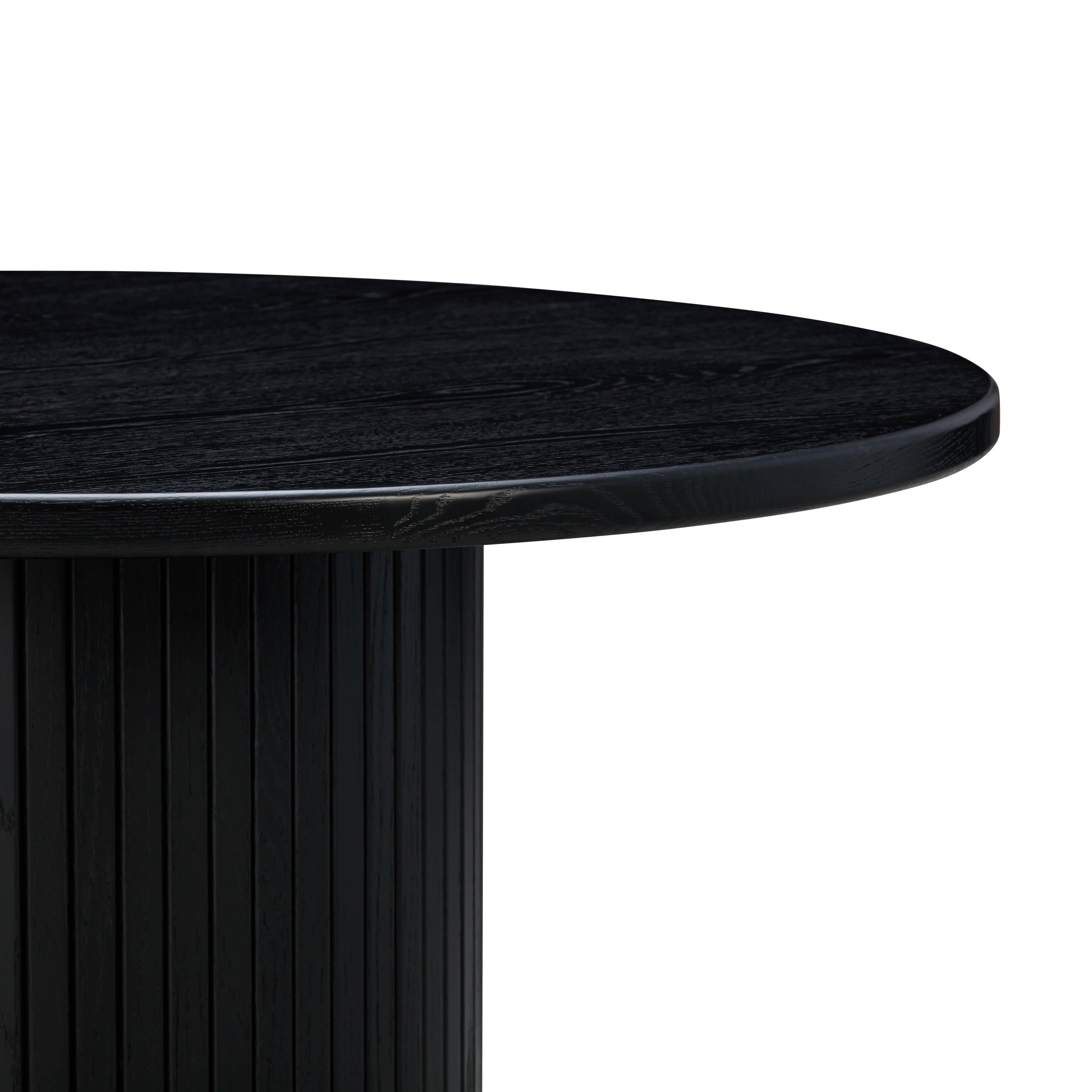 Chelsea Black Oak Round Dining Table - Image 3