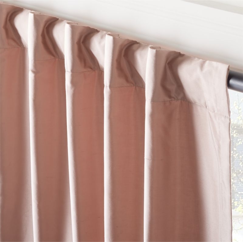 Seda Smoked Mauve Dupioni Silk Window Curtain Panel 48"x120'' - Image 3