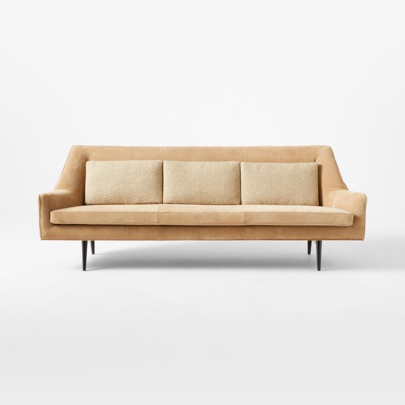 Origami Suede and Boucle Sofa Model 3147 by Paul McCobb - Image 1