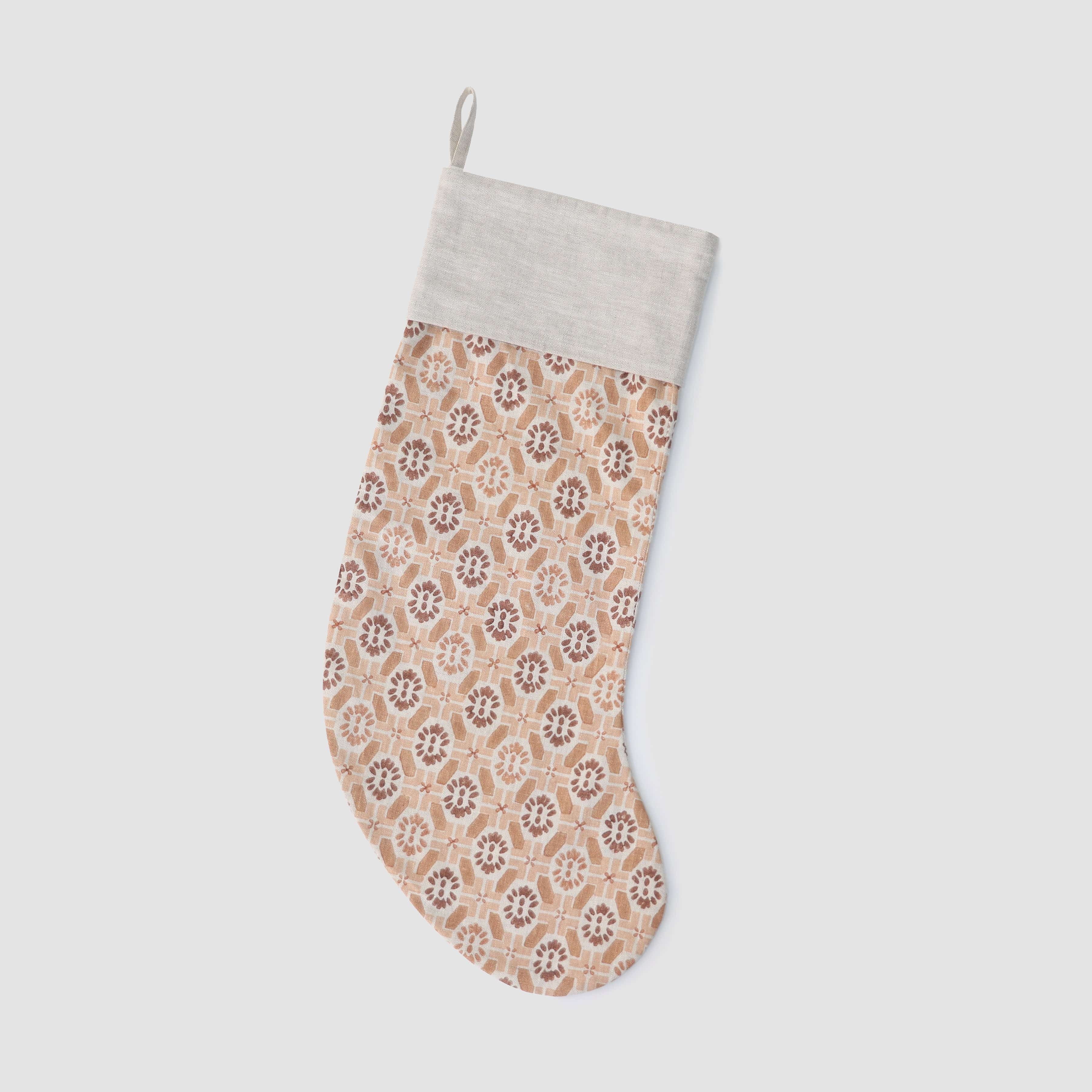 The Citizenry Ayana Block Print Stocking | Sage - Image 1