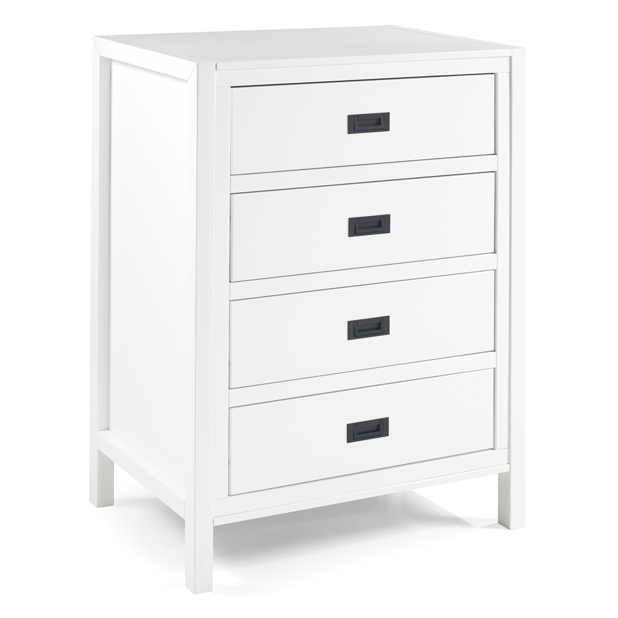 Lydia 40" Classic Solid Wood 4 Drawer Chest - White - Image 0