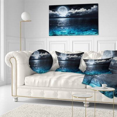 'Romantic Full Moon over Sea' Graphic Art - Image 0