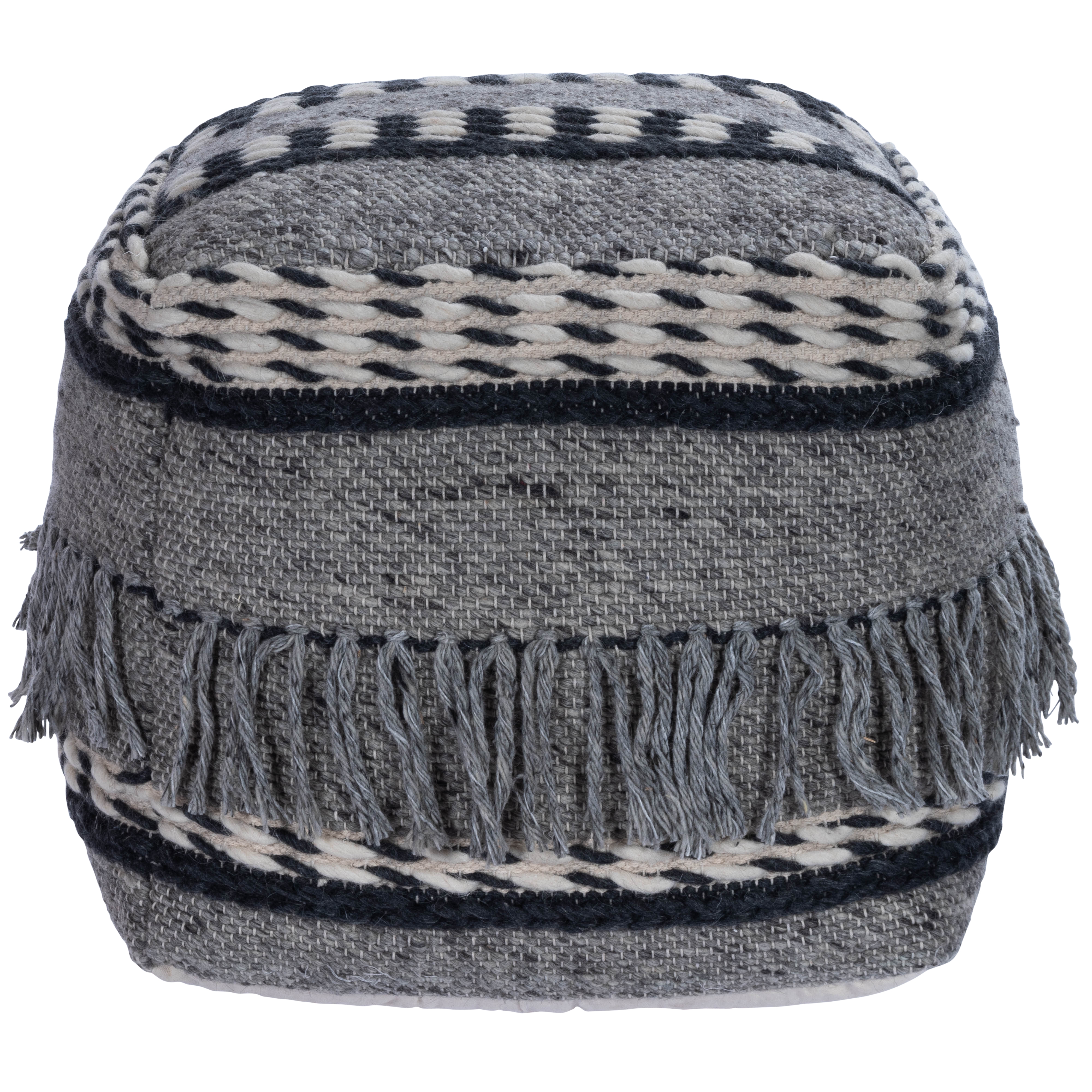 Brynn Gray Pouffe - Image 2