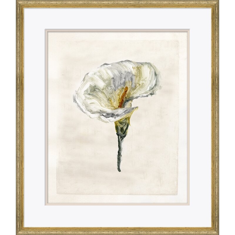 Soicher Marin White Flowers - Picture Frame Painting Print on Paper - Image 0