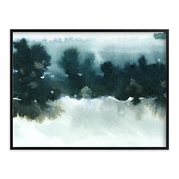 Night Falling 2 by Lindsay Megahed, 20"x16", Walnut Wood Frame - Image 3
