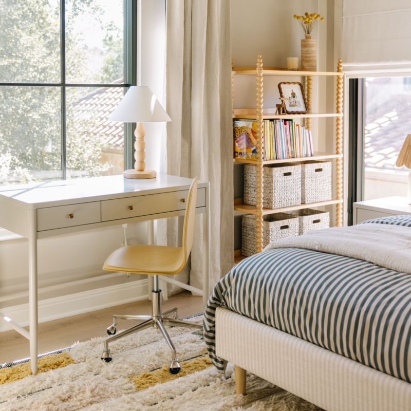 Hampshire Cozy Grey Wood 2-Drawer Kids Desk - Image 5